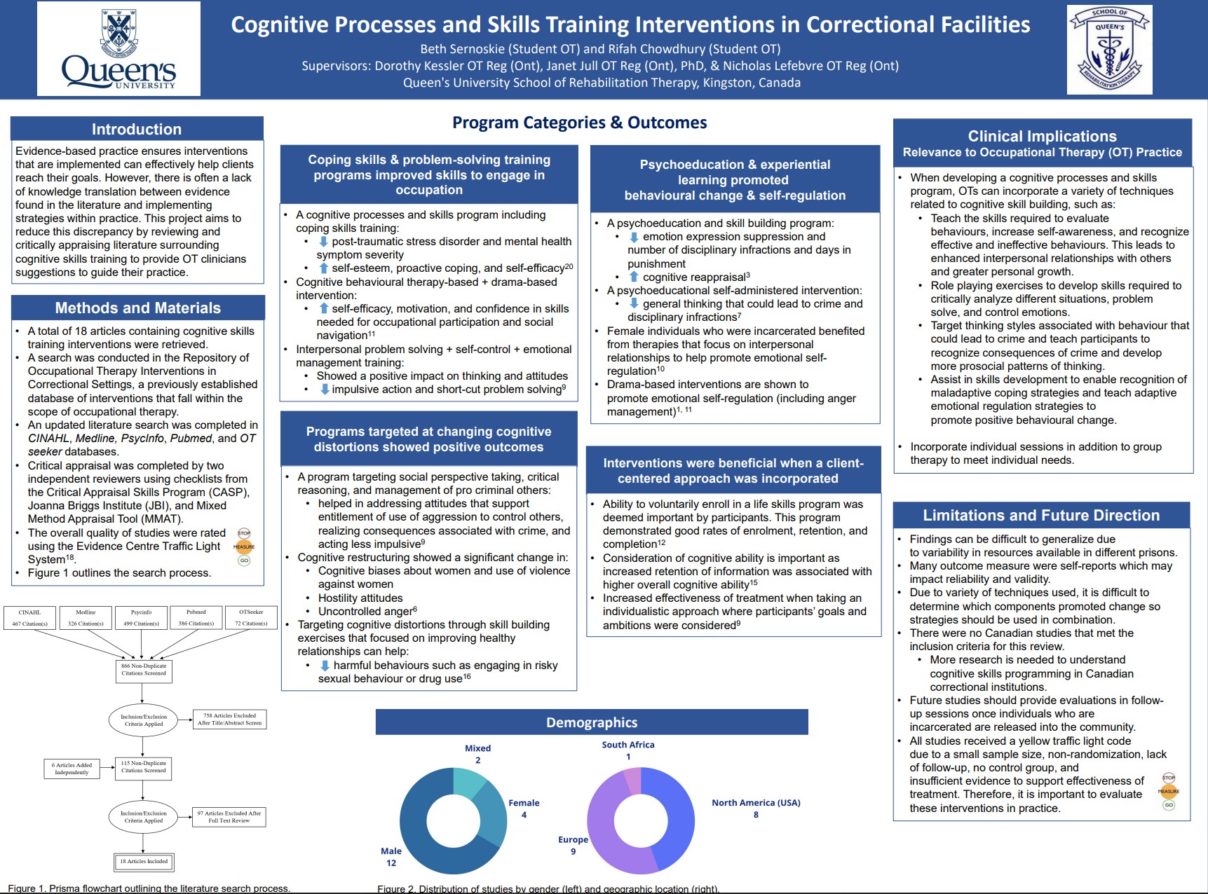 Cognitive Processes and Skills Training Interventions in Correctional Facilities 