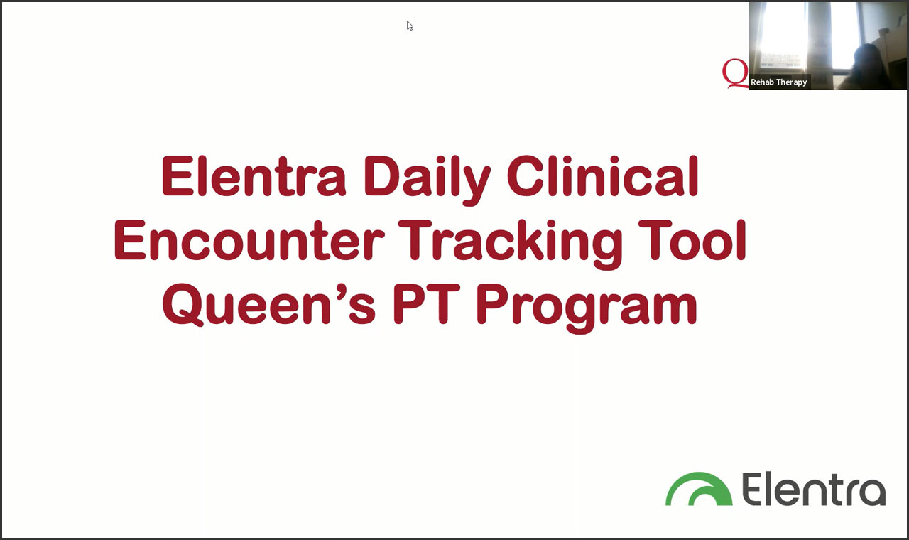 Elentra Daily Clinical Encounter Tracking Tool - Queen's PT Program