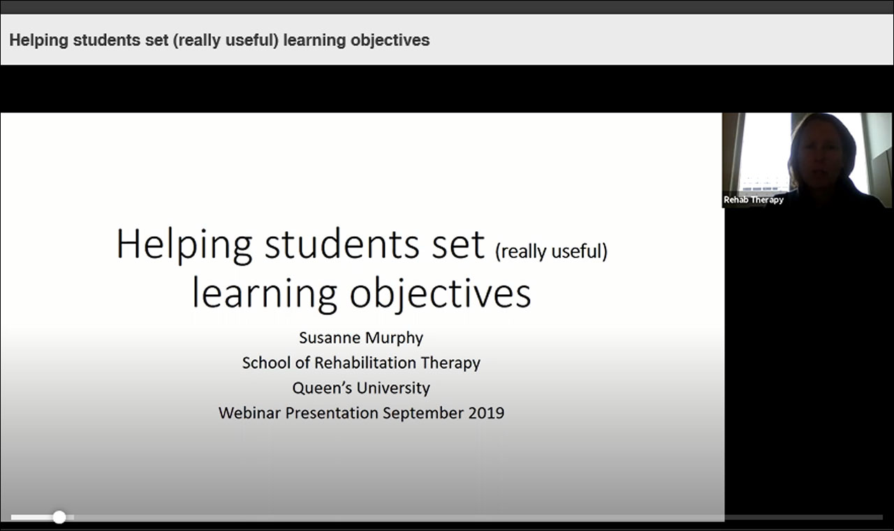 Helping students set learning objectives