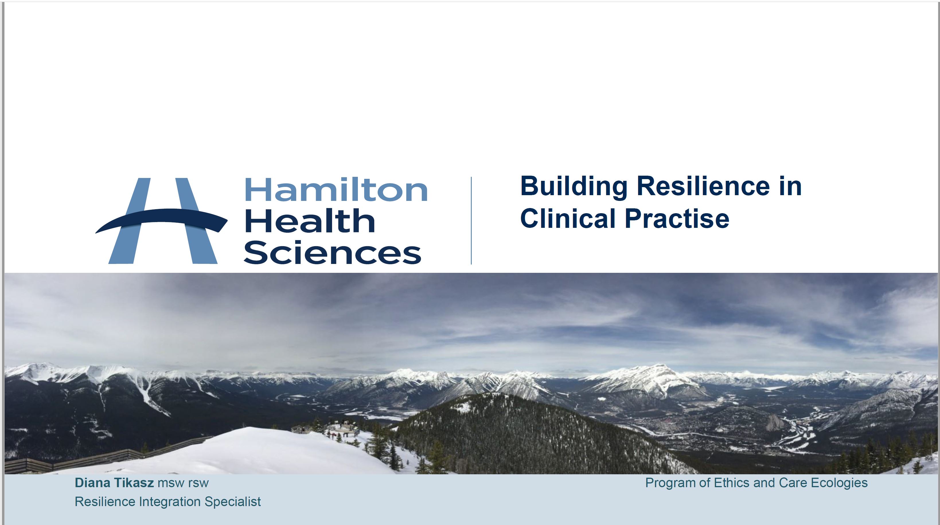 Building Resilience in Clinical Practice 
